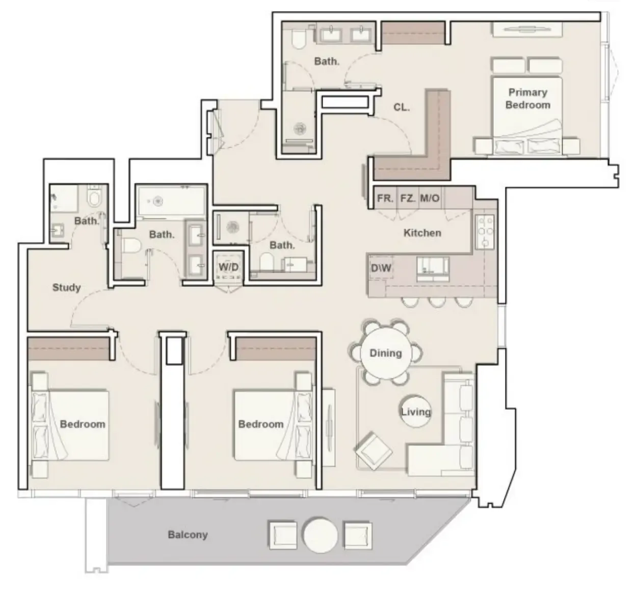 Eltiera Views 3 bed floor plan, 1,672 sqft