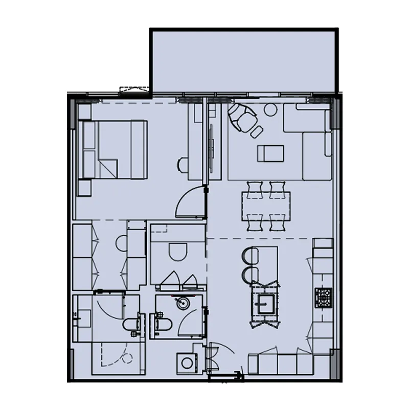 Wynwood by Imtiaz 1 bed floor plan, 899 – 916 sqft