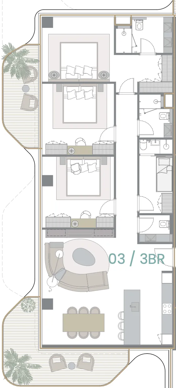 Helvetia Marine by DHG 3 bed floor plan, 1,732 sqft