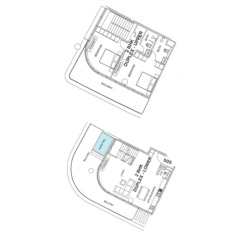 Villa Del Garda 2 bed floor plan, 2,326 sqft