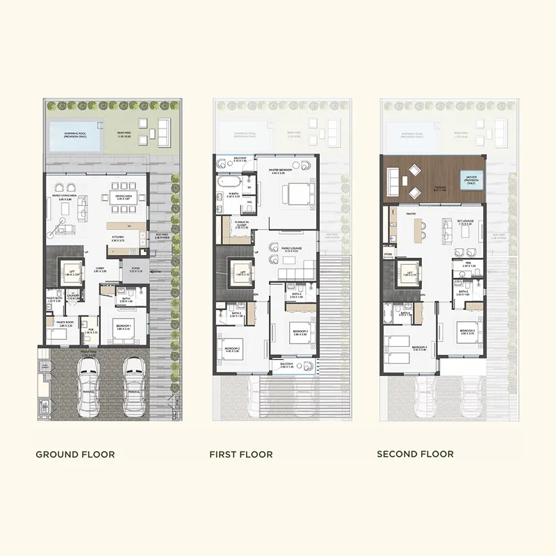 Terra Golf Collection Phase 2 6 bed floor plan, 4,837 sqft