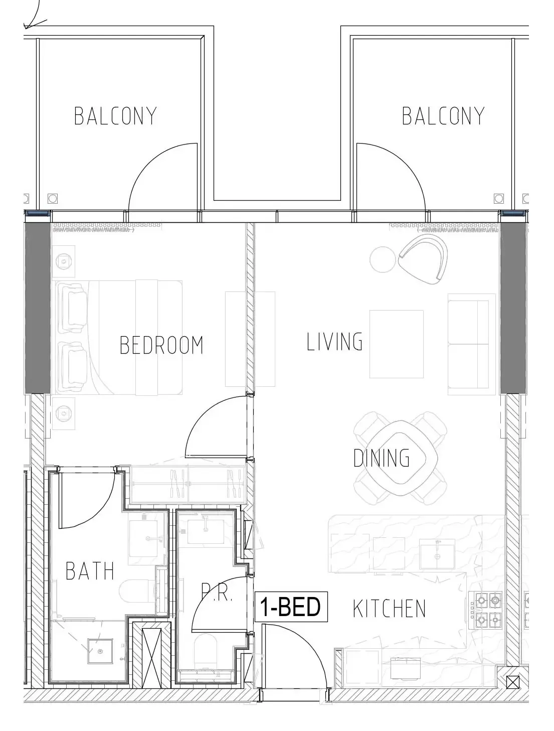 Damac Safa Gate 1 bed floor plan, 756 sqft