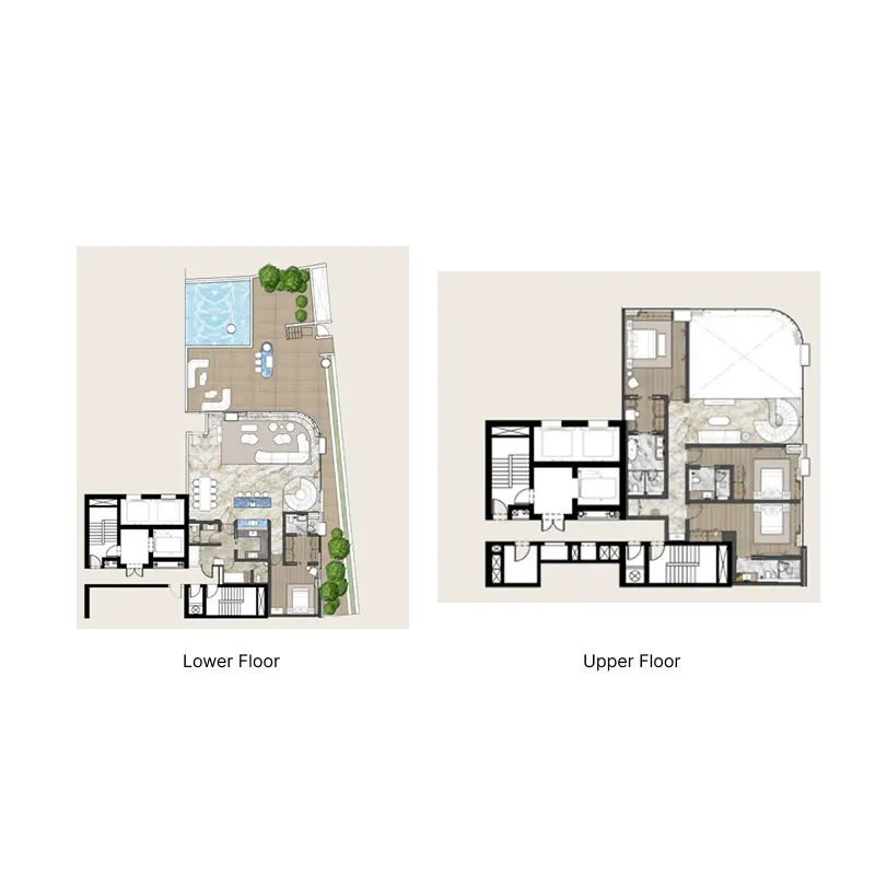 Casa Canal 4 bed floor plan, 5,389 sqft