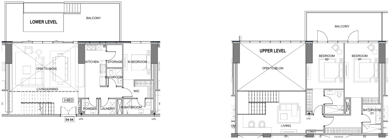 Damac Safa Gate 3 bed floor plan, 3,144 sqft