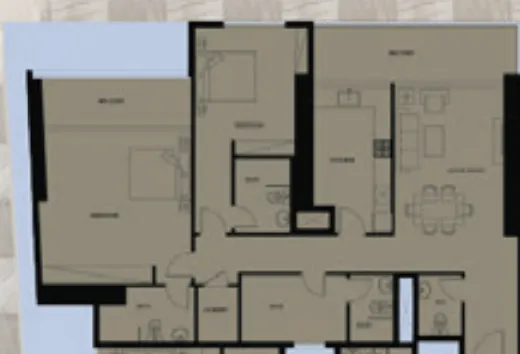 Faradis Tower 2 bed floor plan, 1,616 sqft