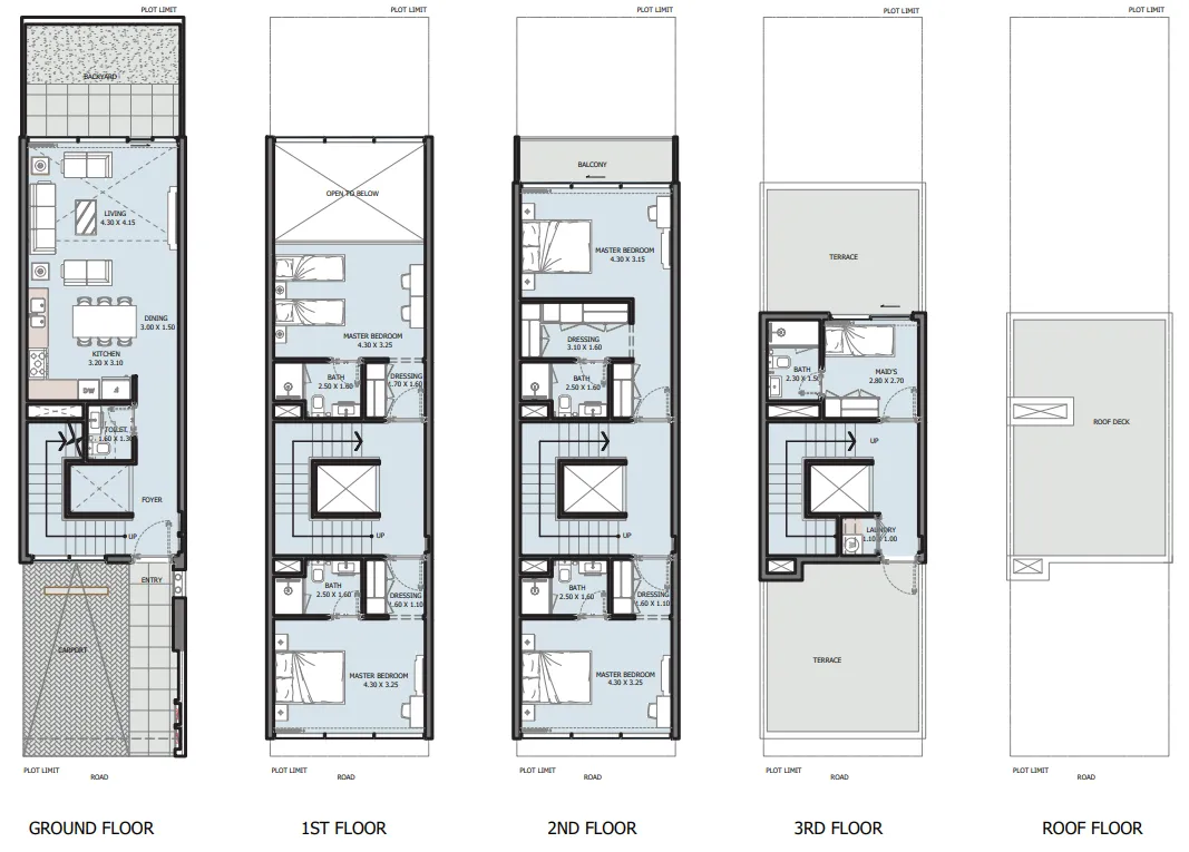 Verdana III 4 bed floor plan, 2,116 – 2,942 sqft