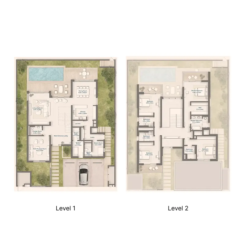 Y Views at Bayn 4 bed floor plan, 3,282 sqft