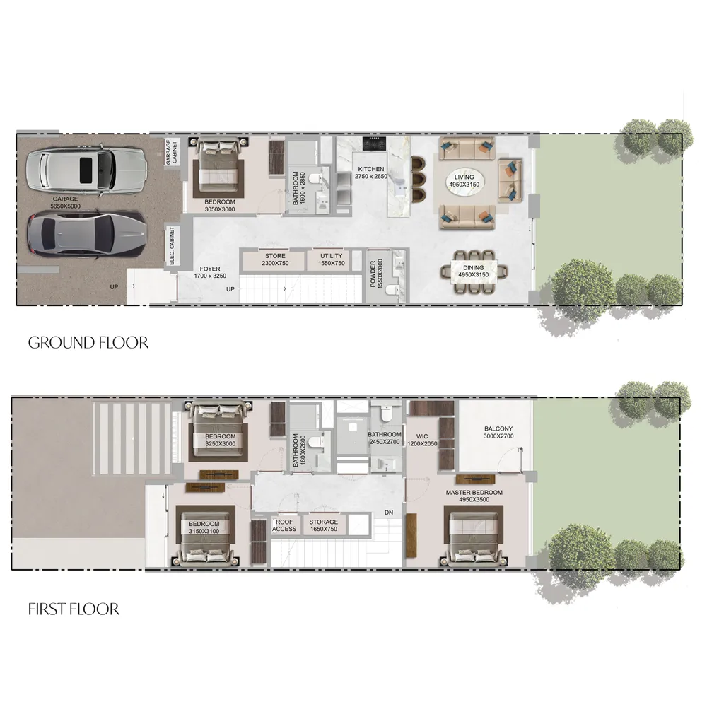 The Greens at Sobha Sanctuary 4 bed floor plan, 2,528 sqft