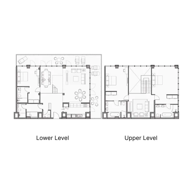 Yas Beach Residence 3 bed floor plan, 2,724 – 3,879 sqft