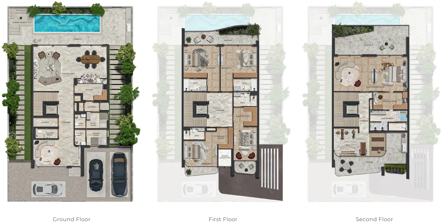 Knightsbridge Phase 2 5 bed floor plan, 6,005 sqft