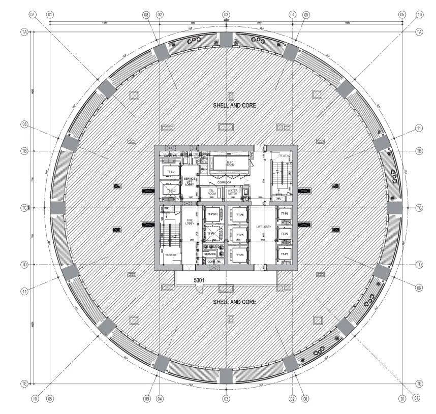 Palm Beach Tower 3 4 bed floor plan, 15,202 sqft
