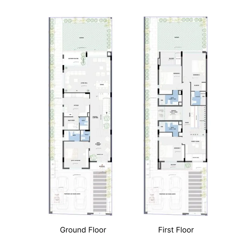 Camelia Villas 4 bed floor plan, 2,734 sqft