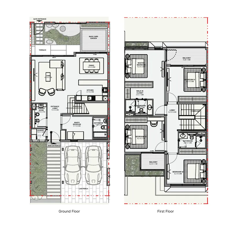 Azizi Florence 4 bed floor plan, 2,681 sqft