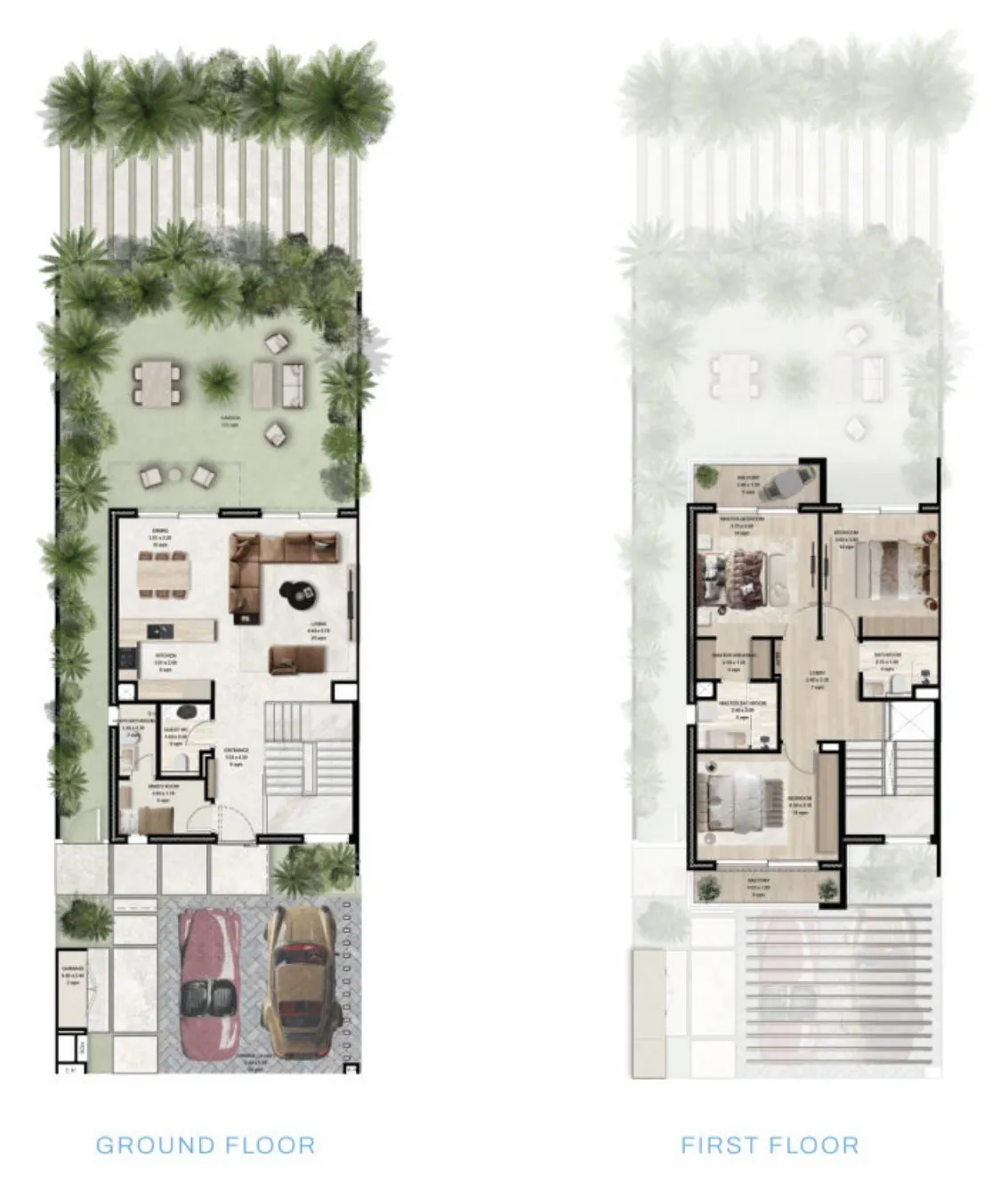 Manchester City Yas Residences by Ohana – Phase 2 3 bed floor plan — Townhouse, 2,228 sqft