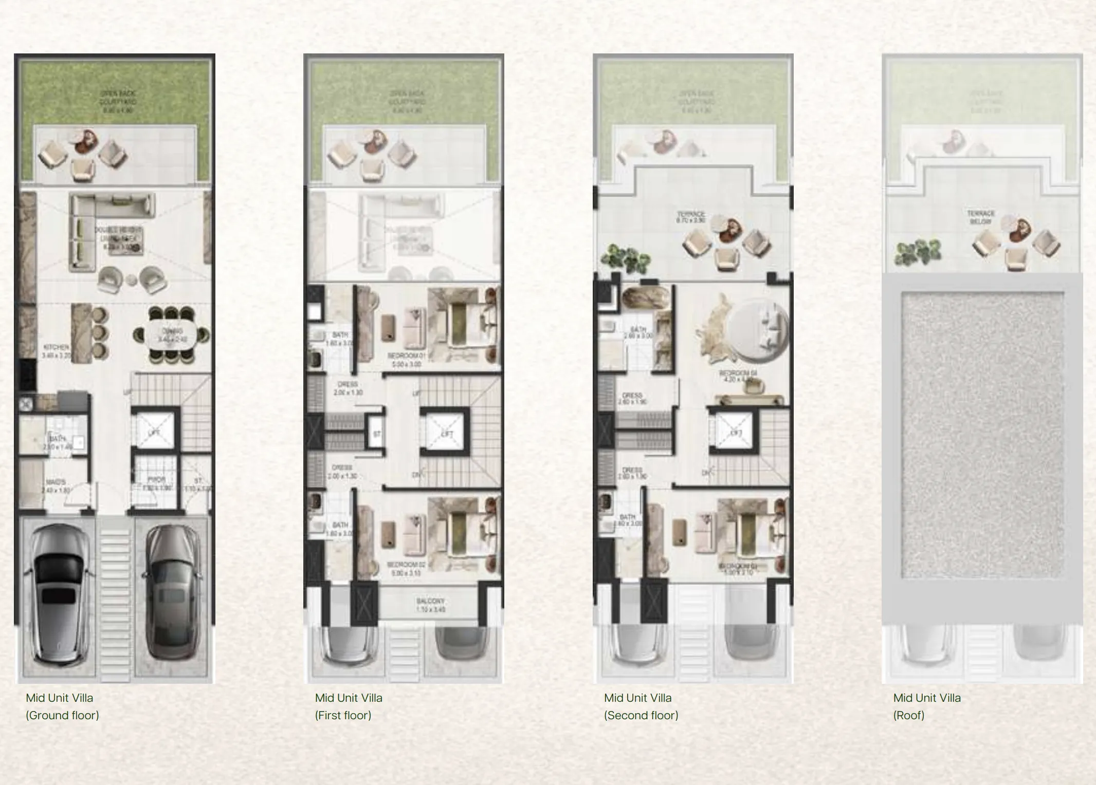 Tilal Binghatti 4 bed floor plan, 2,775 sqft
