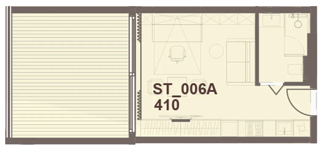 J-Haus Residence Studio floor plan, 508 sqft