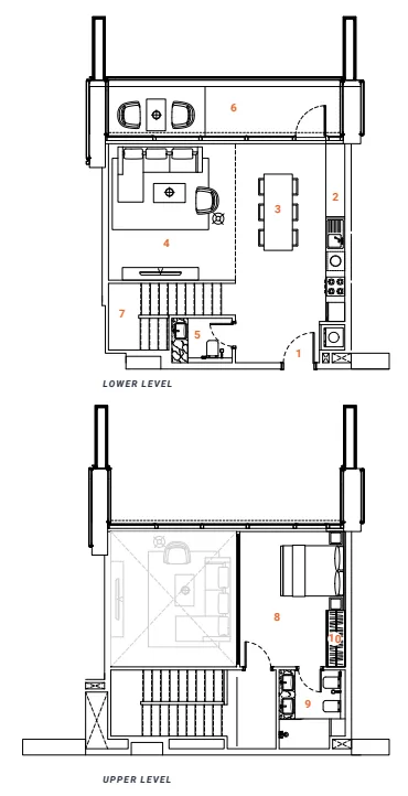 The Orchard Place Towers A & B 1 bed floor plan, 1,121 sqft