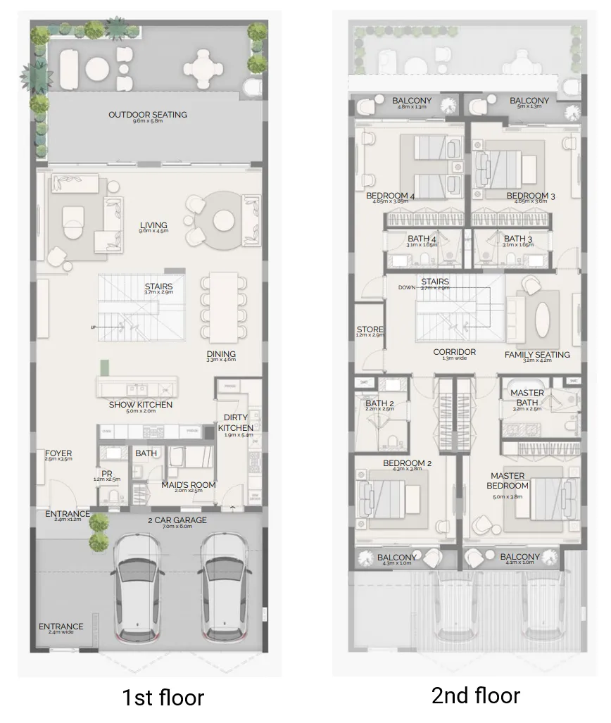 Pinewood Estate Homes 4 bed floor plan, 4,233 sqft