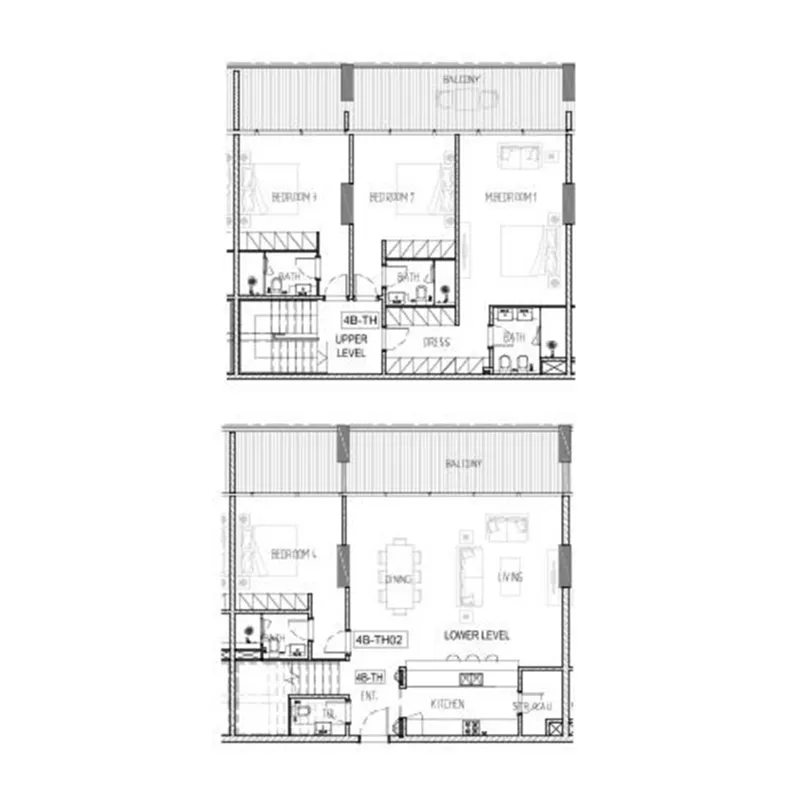 Safa One de Grisogono 4 bed floor plan, 2,860 – 2,863 sqft