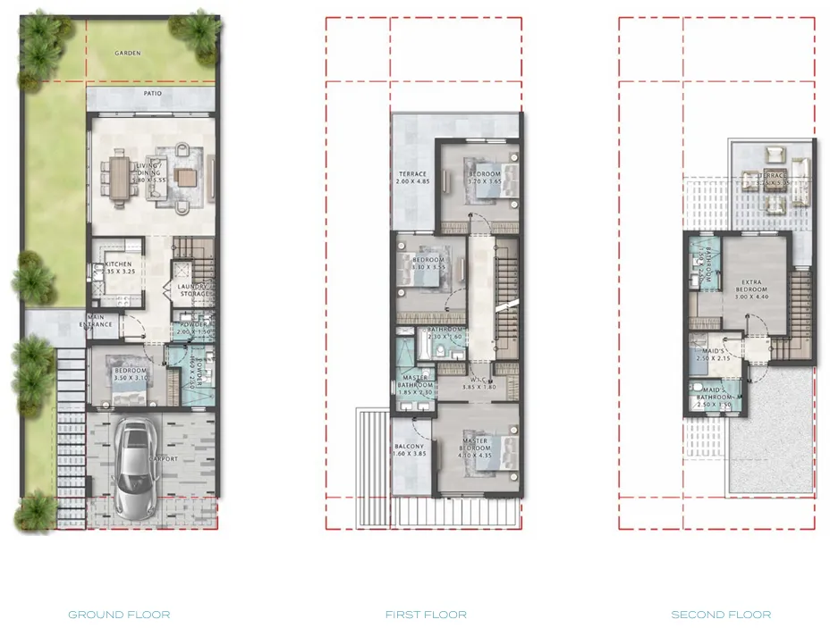 Damac Islands Phase 1 and 2 5 bed floor plan, 2,829 – 3,492 sqft