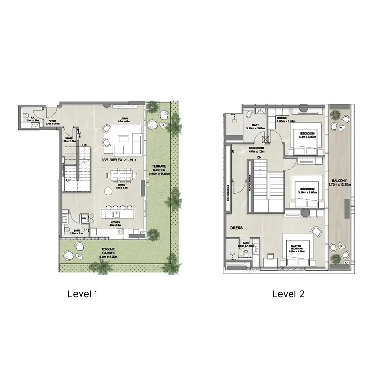 Allegro Park 3 bed floor plan, 2,880 sqft