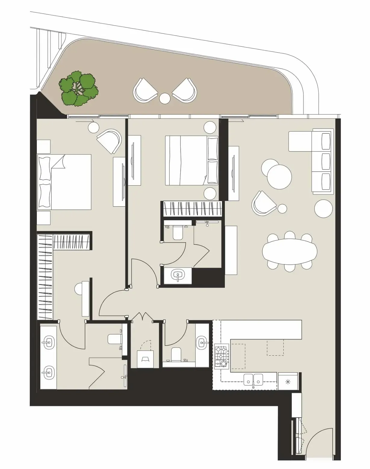 Artistry Two Residences 2 bed floor plan, 1,469 sqft