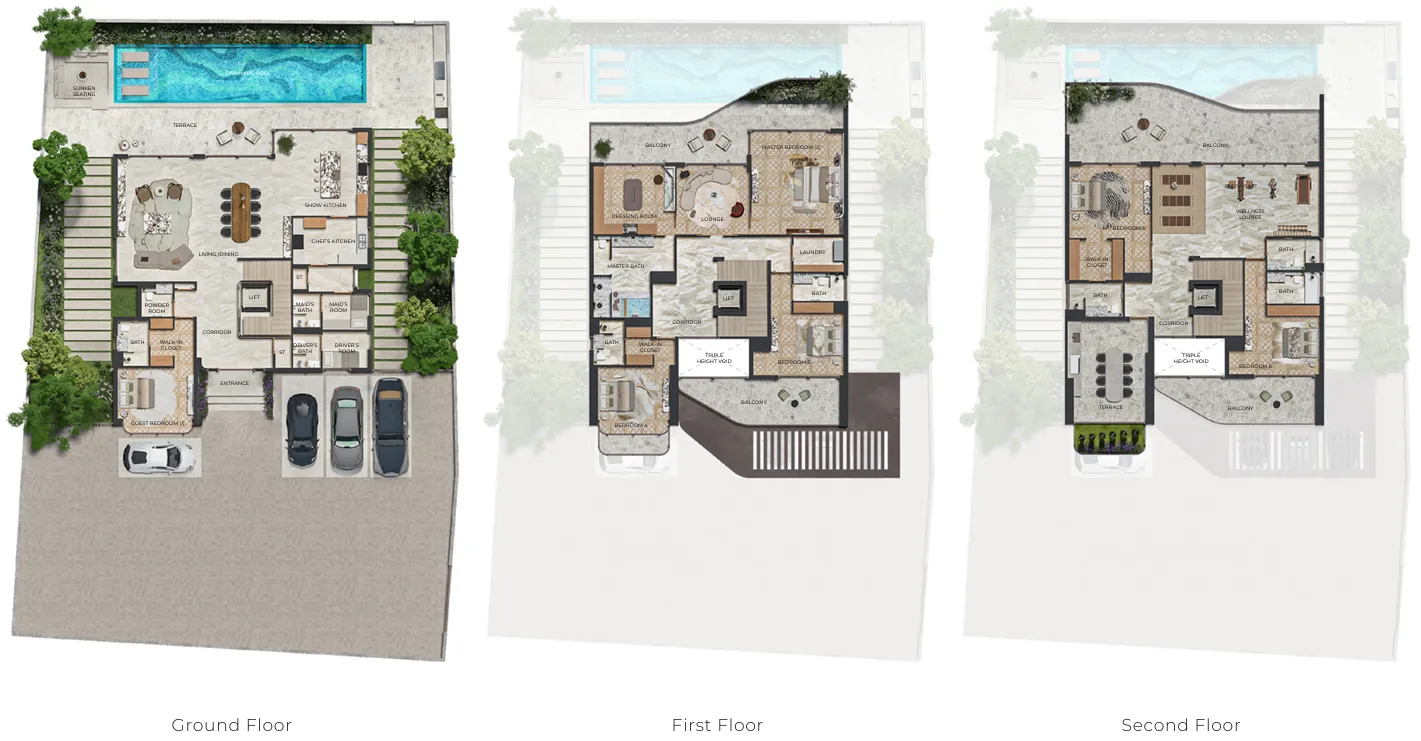 Knightsbridge Phase 2 6 bed floor plan, 9,007 sqft