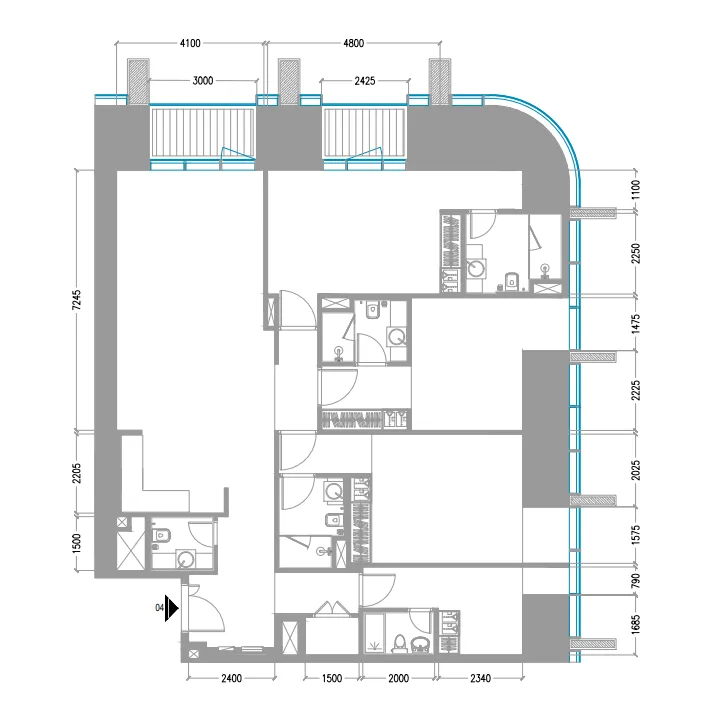 Tiger Sky Tower 3 bed floor plan, 1,914 sqft
