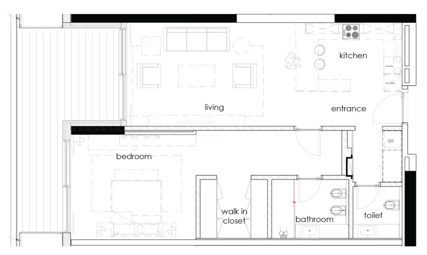 Gateway Porto Al Zorah 1 bed floor plan, 1,183 sqft