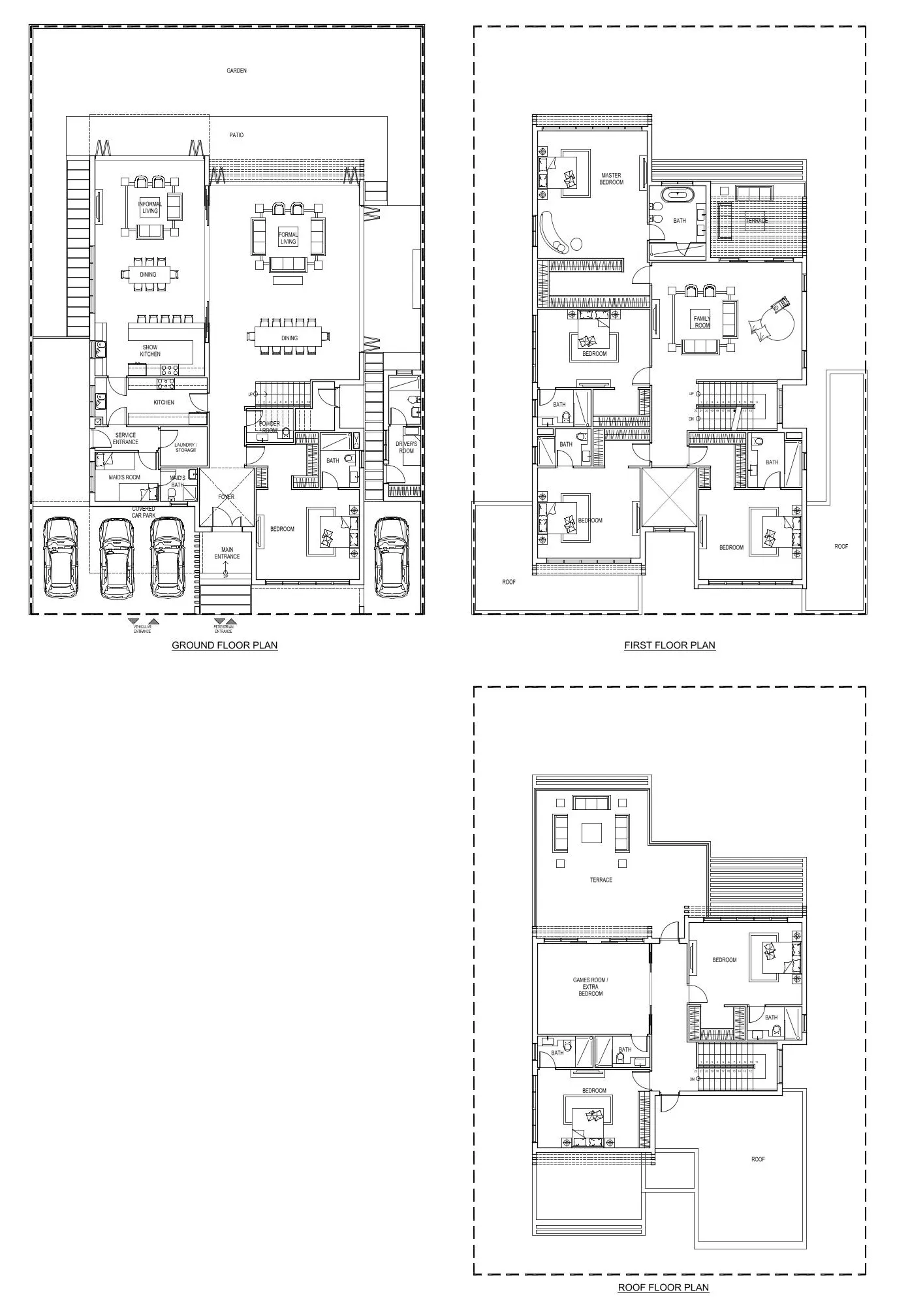 Damac Hills - Belair Phase 2 8 bed floor plan, 9,187 sqft