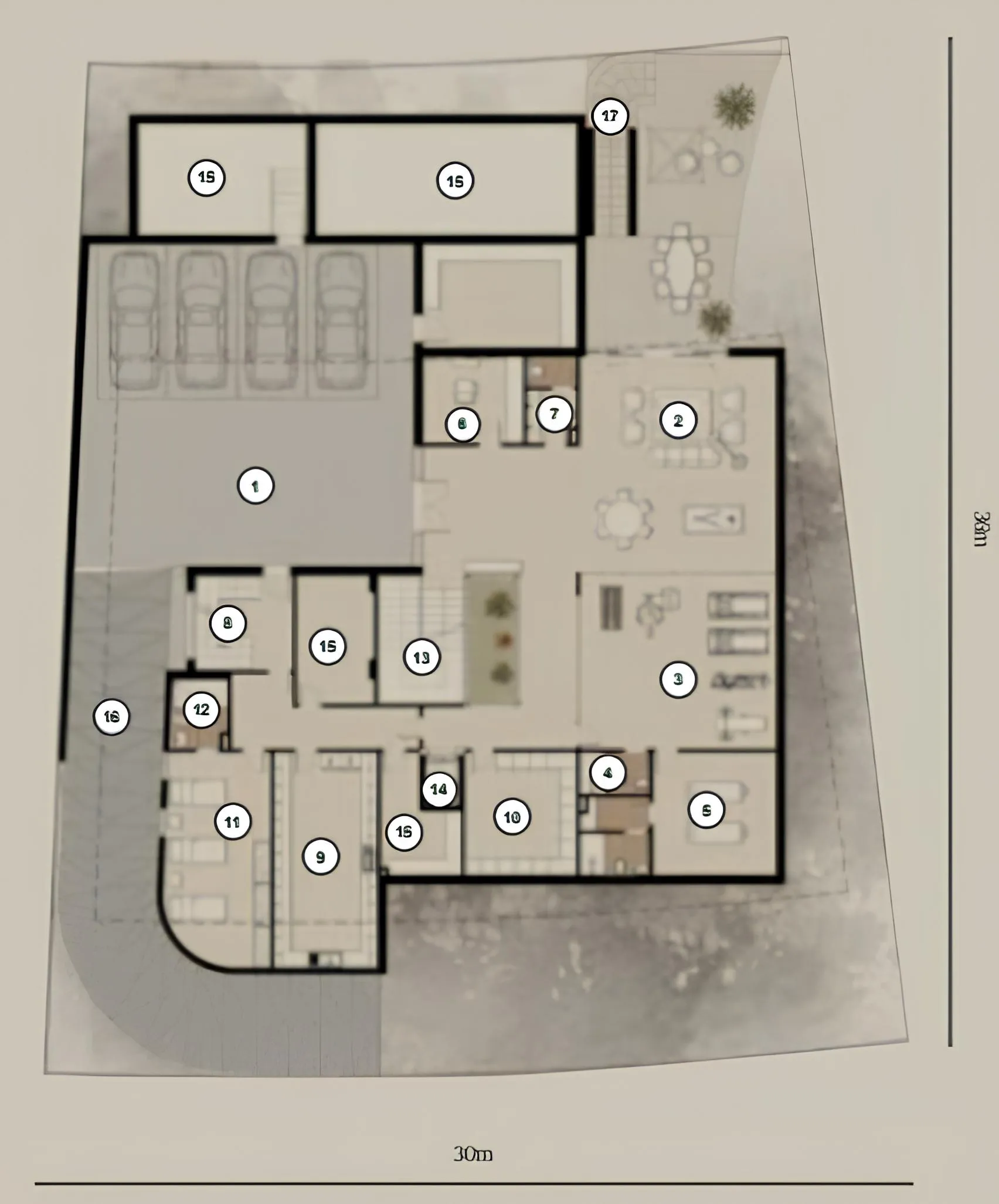Nawayef Mansions by Modon Properties 6 bed floor plan, 13,774 sqft