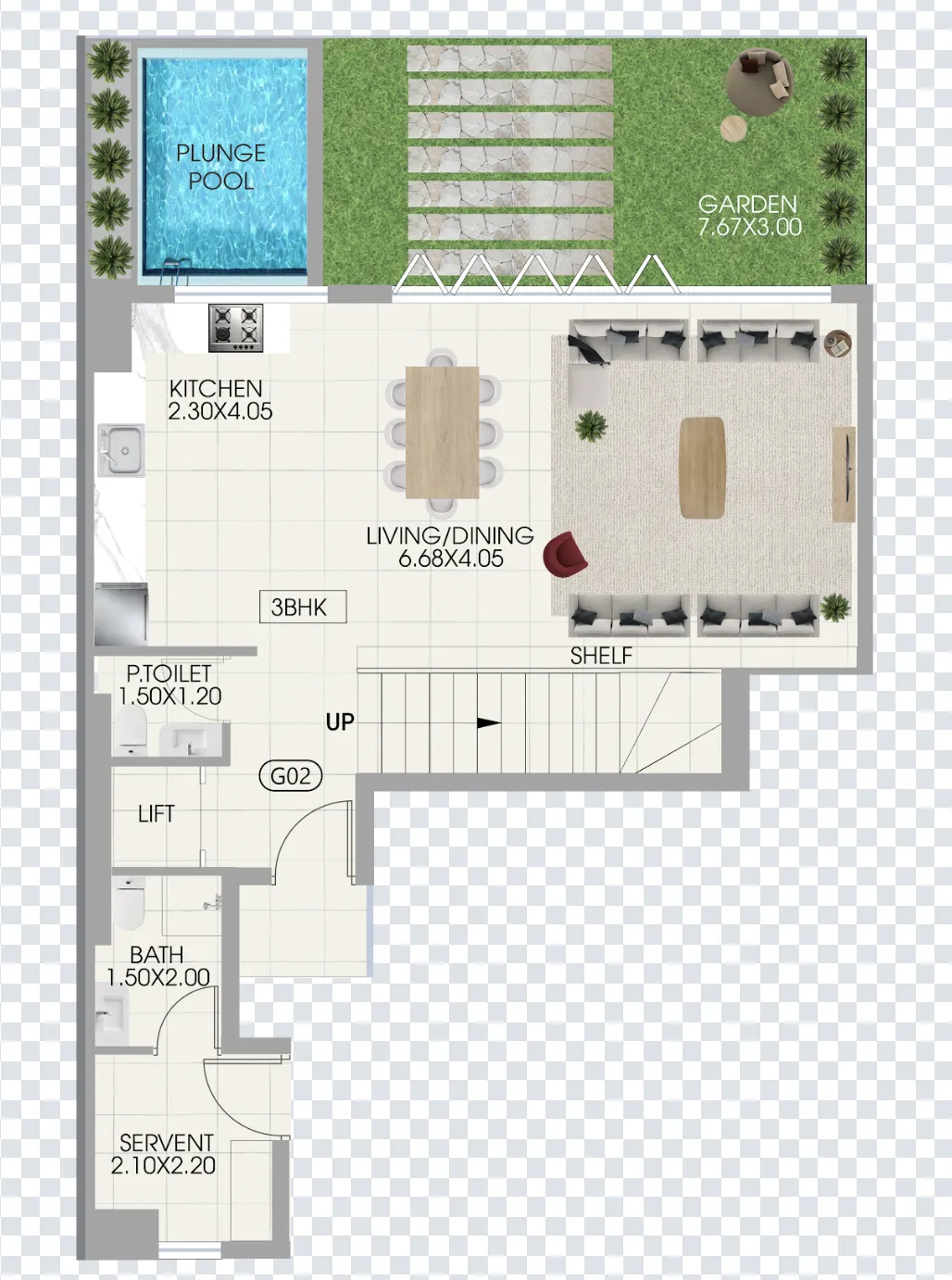 Bonds Avenue 3 bed floor plan, 2,972 sqft