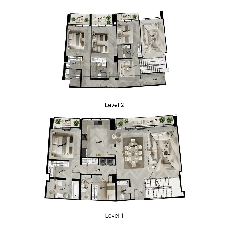 Radiant Terrace 4 bed floor plan, 3,065 sqft