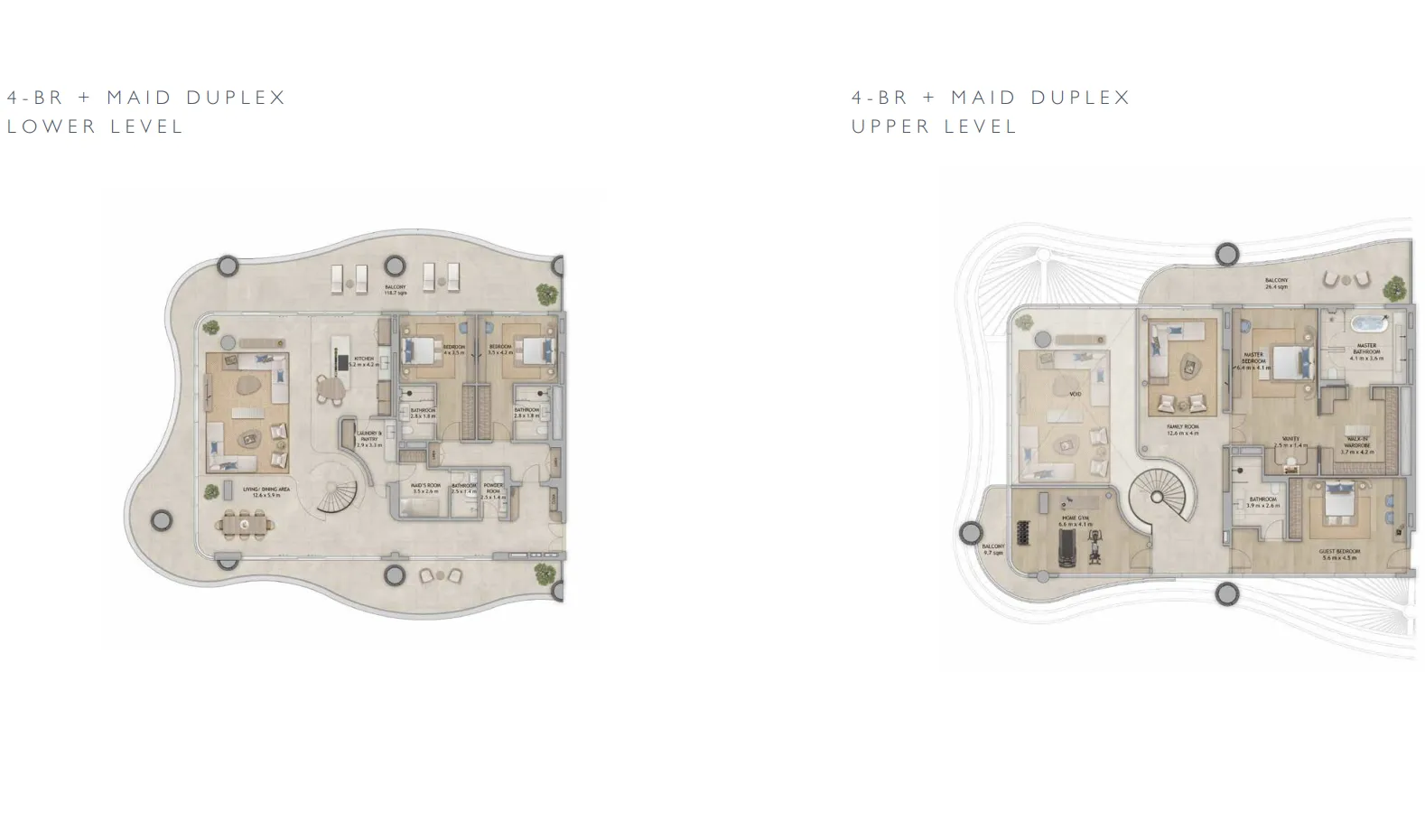 Mamsha Palm 4 bed floor plan, 6,347 – 8,071 sqft