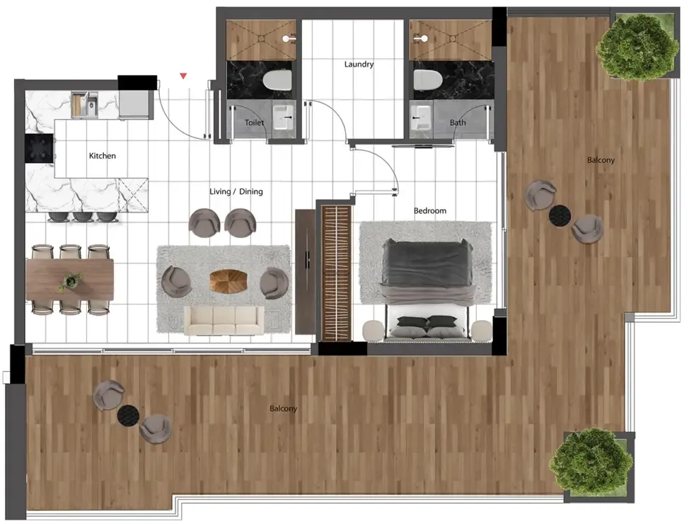 Park Lane 2 by Heilbronn 1 bed floor plan, 850 – 1,344 sqft