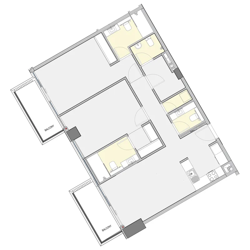 Winslow by IGO 2 bed floor plan, 1,242 sqft