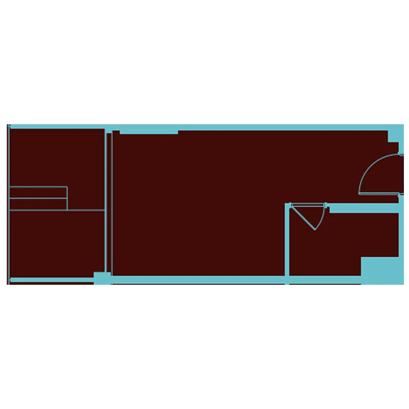 Reef 995 Studio floor plan, 433 sqft