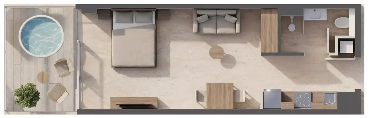 Sky Line by Peace Homes Studio floor plan, 447 – 633 sqft