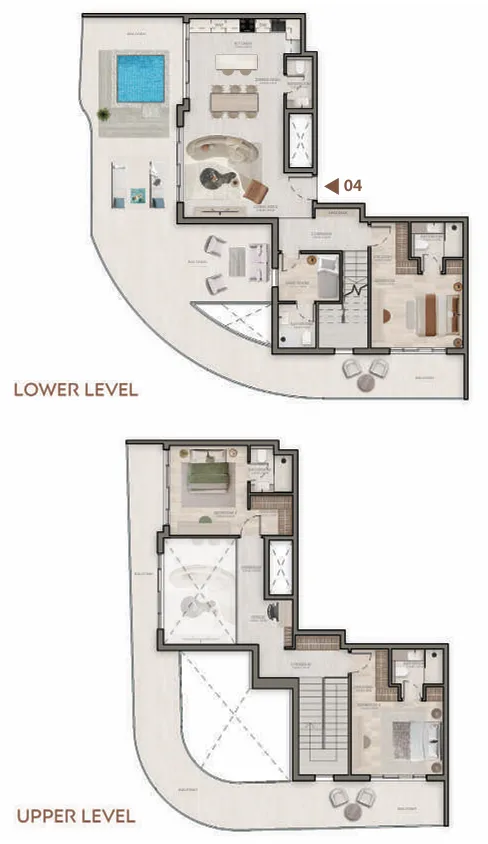 Stax 3 bed floor plan, 3,125 – 3,232 sqft