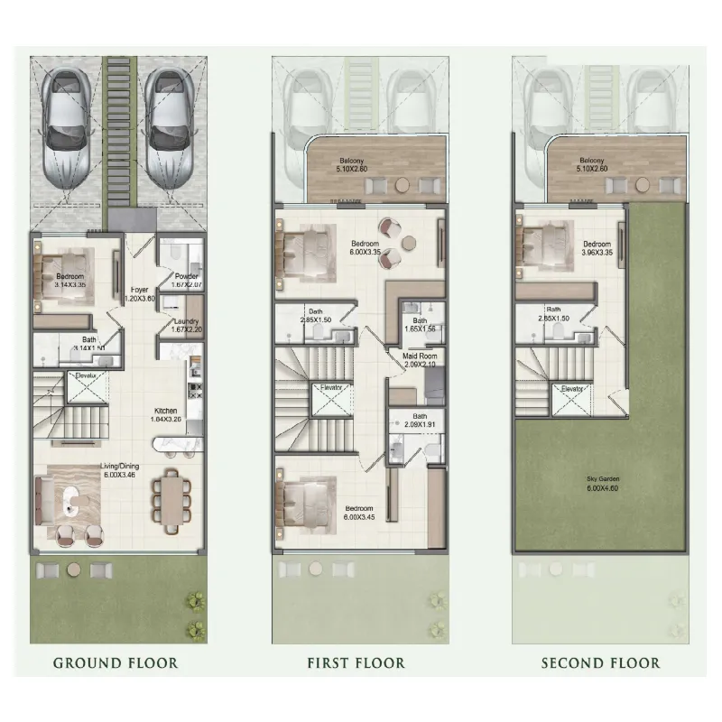 Greenz 4 bed floor plan, 2,750 sqft