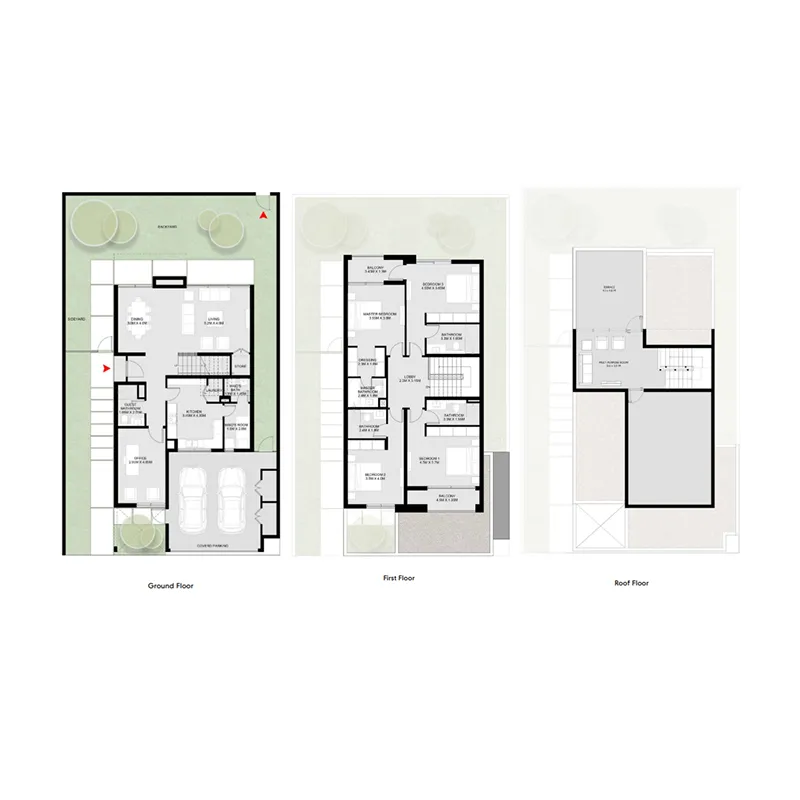 Masaar 3 Sedra 4 bed floor plan, 3,765 – 4,356 sqft