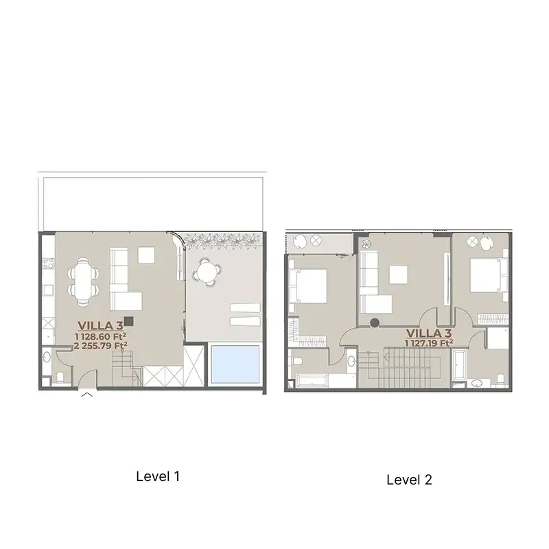 House of WELL 3 bed floor plan, 2,040 sqft