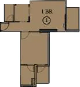 Seslia Tower 1 bed floor plan, 702 sqft