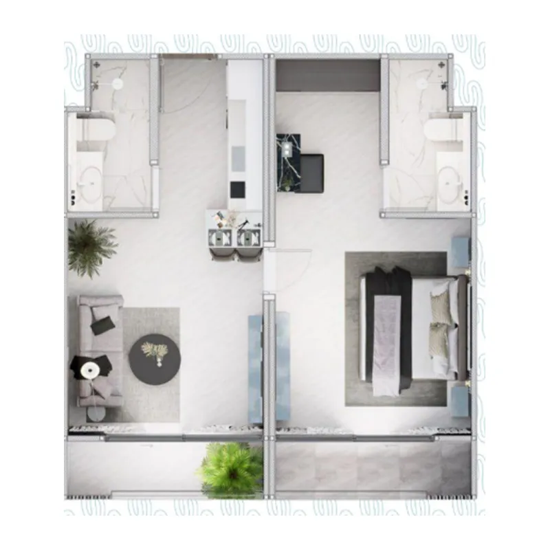 Sun Hills Layan 1 bed floor plan, 463 – 570 sqft