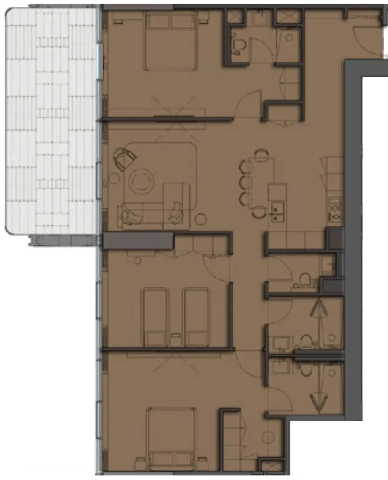 The Symphony by Imtiaz 3 bed floor plan, 1,862 sqft