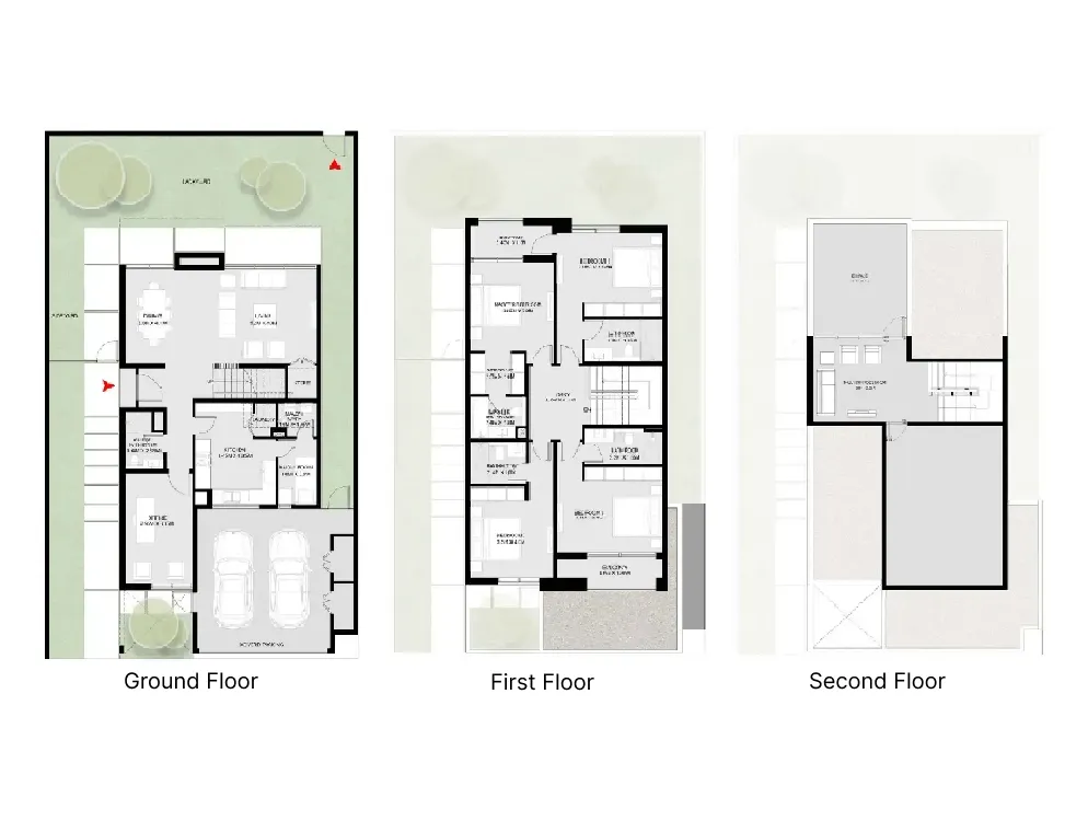 Masaar 3 Sedra 4 bed floor plan, 3,765 sqft