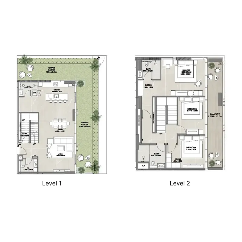 Allegro Park 3 bed floor plan, 2,800 sqft