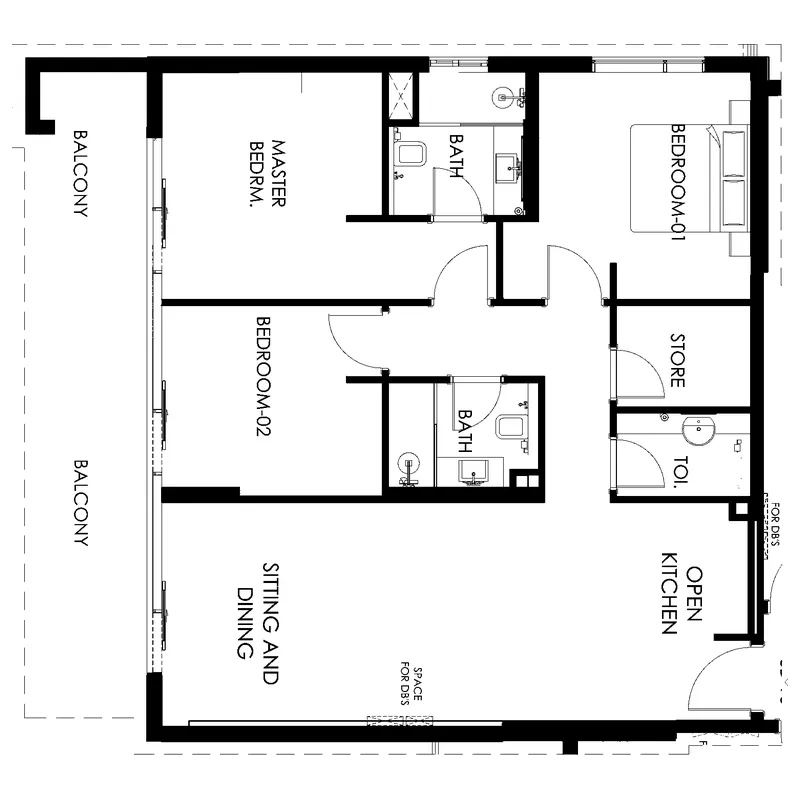 Living Legends Phase 5 3 bed floor plan, 1,413 sqft