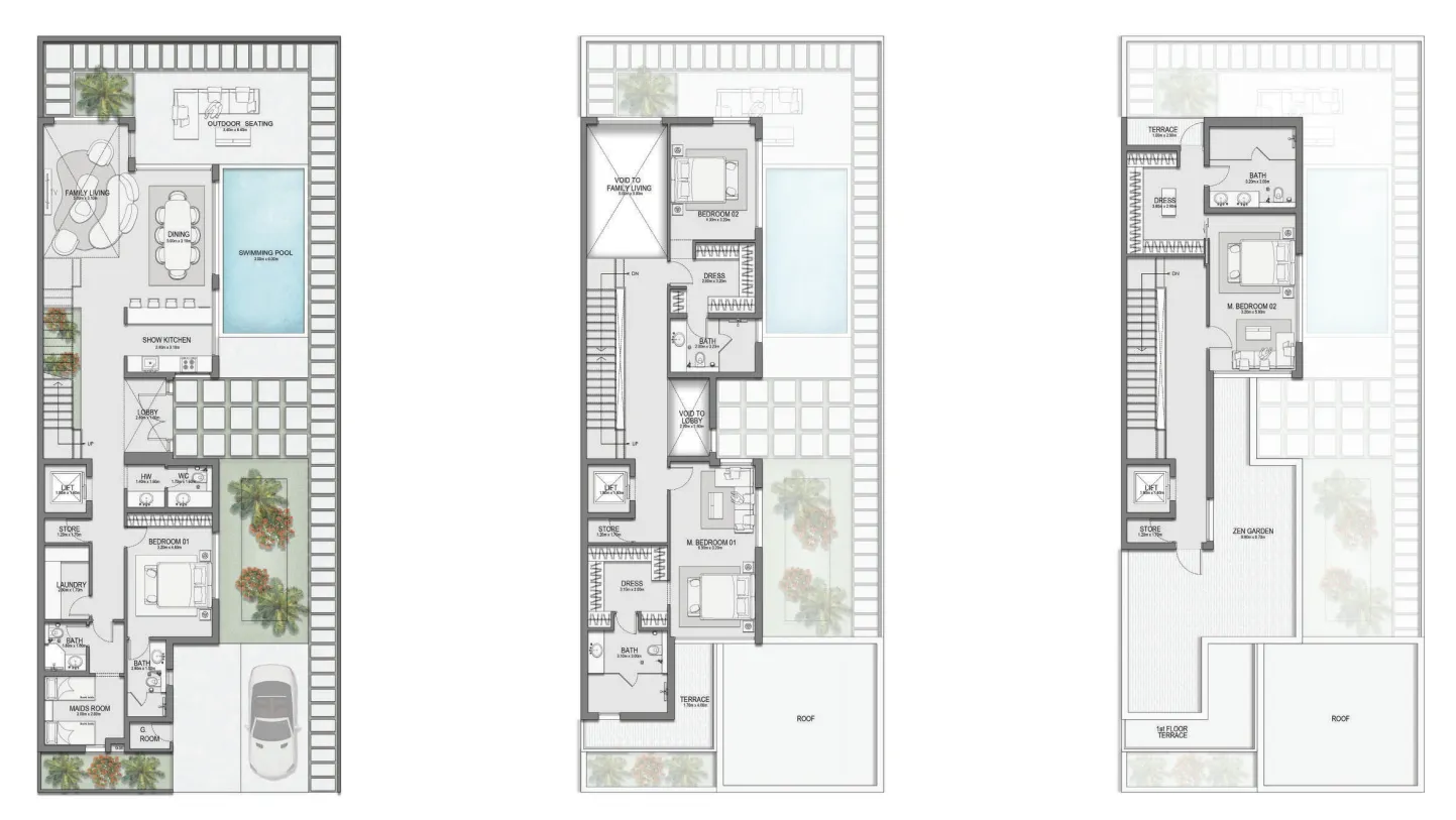 Selora Residences 4 bed floor plan, 4,667 sqft