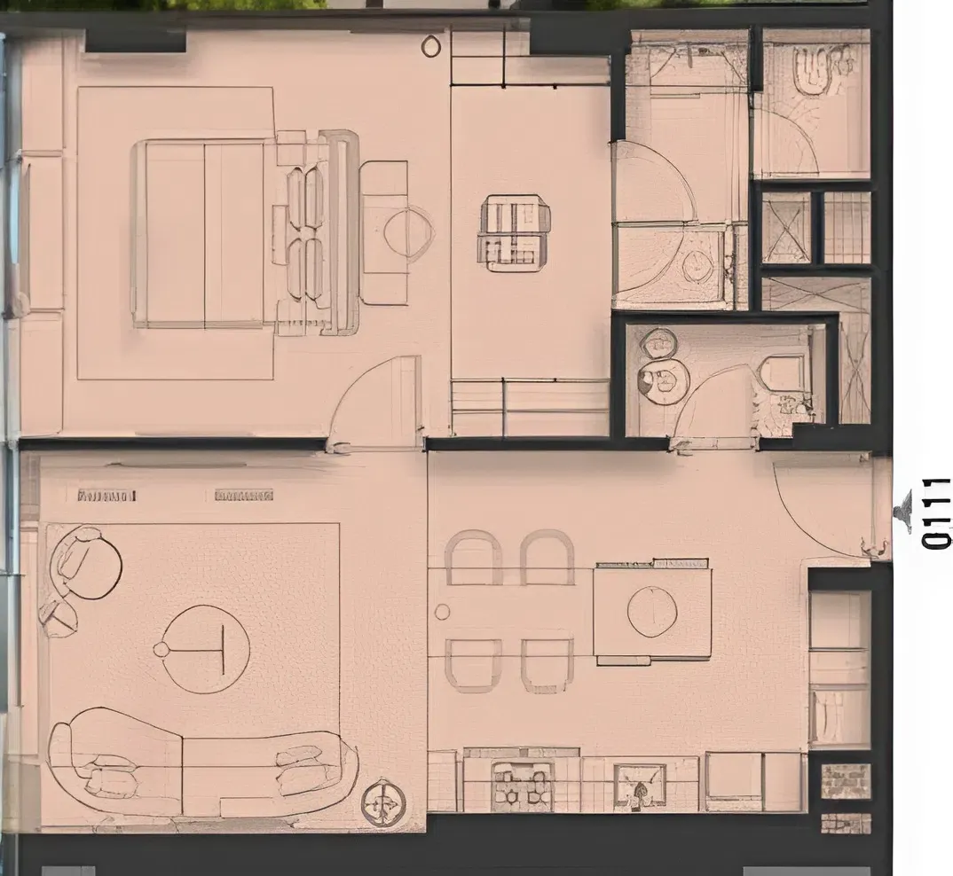Sea Cliff by Imtiaz 1 bed floor plan, 977 sqft